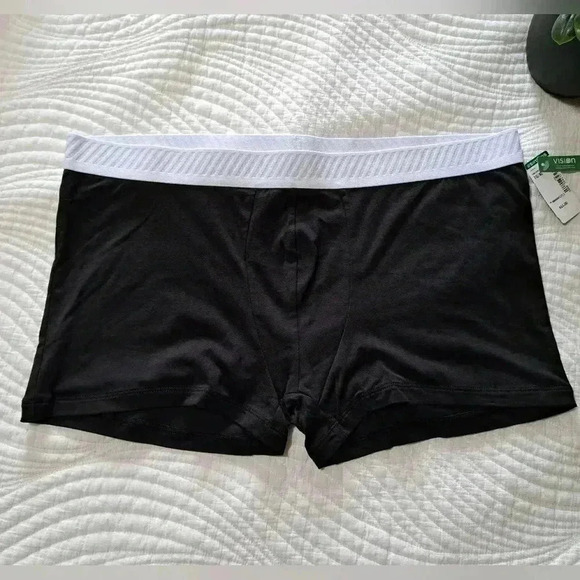 NWT Set of 3 Men's Boxer Briefs XL Le31 by Simons Black with White Waistband - Picture 5 of 9